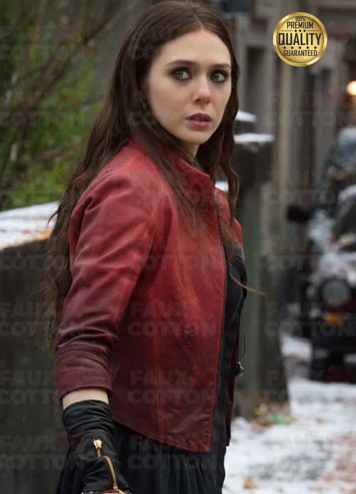 SCARLET WITCH AVENGERS AGE OF ULTRON ( ELIZABETH OLSEN ) RED JACKET SCARLET WITCH AVENGERS AGE OF ULTRON ( ELIZABETH OLSEN ) RED JACKET